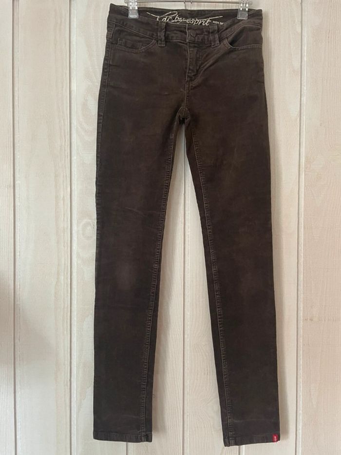 Pantalon velours marron - edc - 34/36