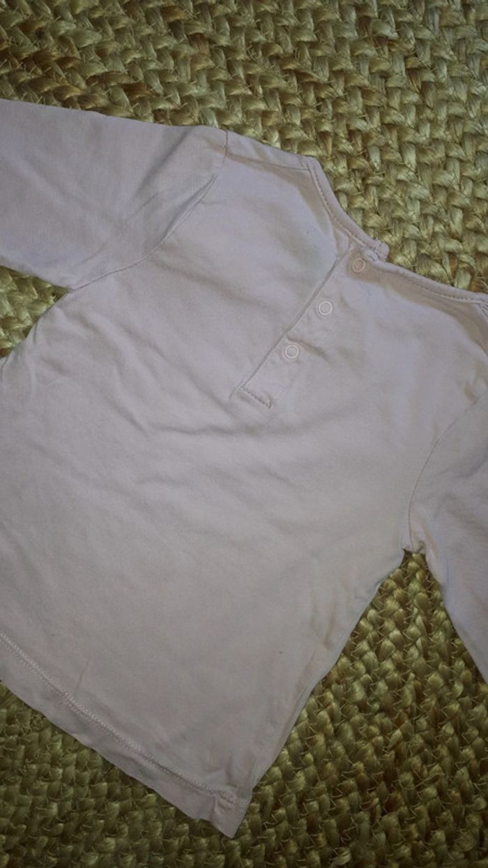 Ensemble fille jupe en jean et tee shirt manches longues - 12 mois - photo numéro 3