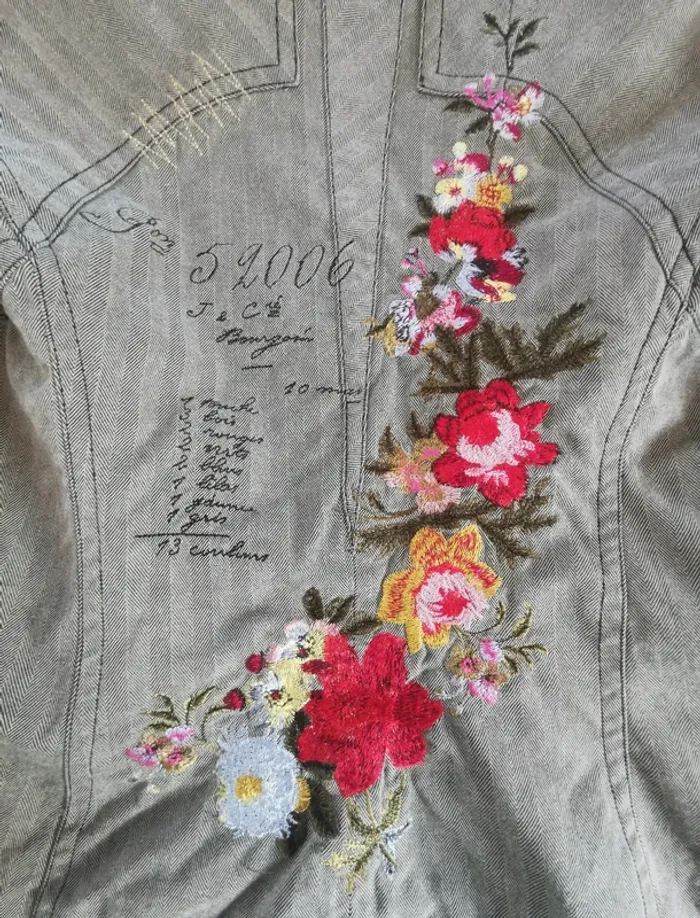 Veste brodée motifs fleural Johnny Was taille S - photo numéro 8
