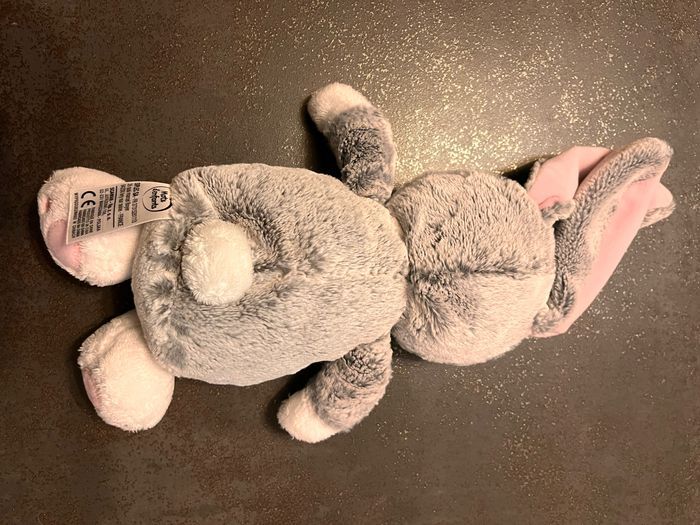 Doudou mots d’enfants ours déguisé lapin gris rose - photo numéro 4