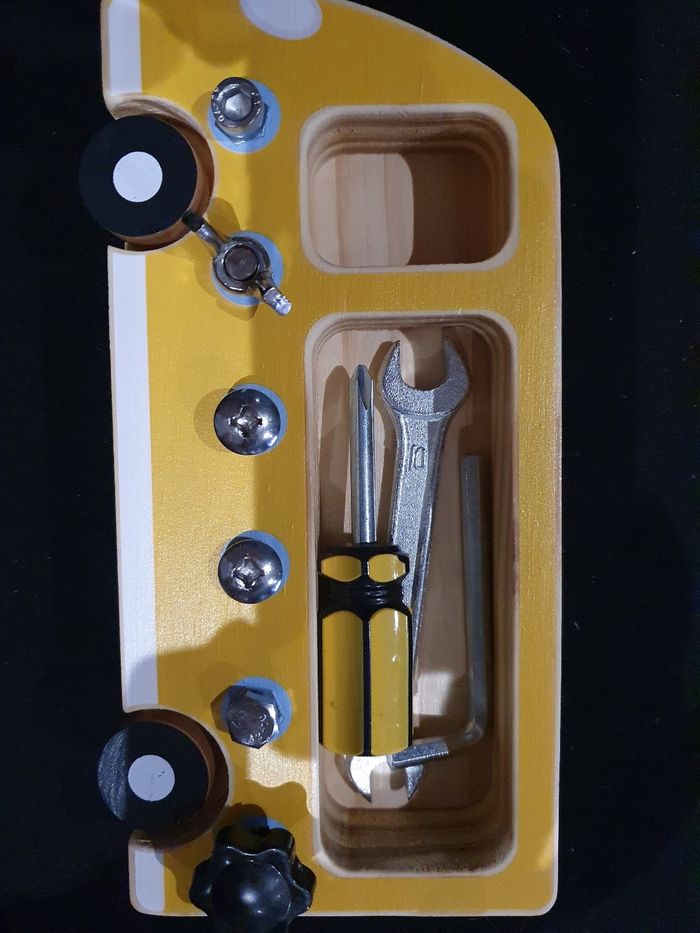 Bus en bois apprentissage bricolage méthode montessori - photo numéro 4