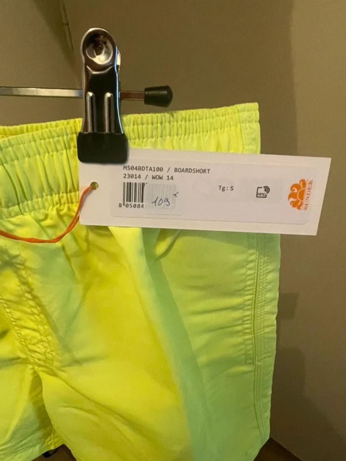 Sundek - Short de Bain Taffeta iconqiue jaune Fluo taille S - photo numéro 6