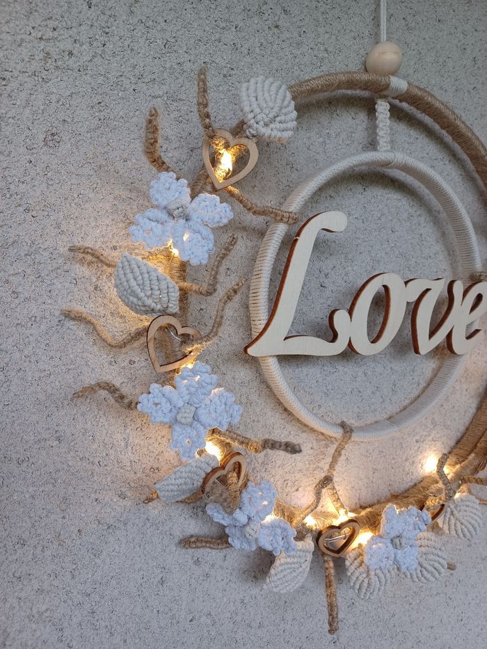 Couronne macramé printanière - photo numéro 2