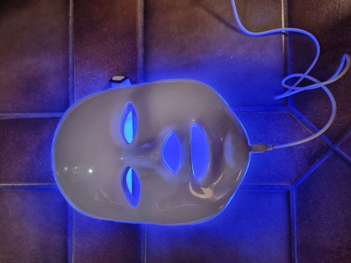 Lot soin visage, masque à led luminothérapie, sauna facial et embout vapeur pour inhalation - photo numéro 6