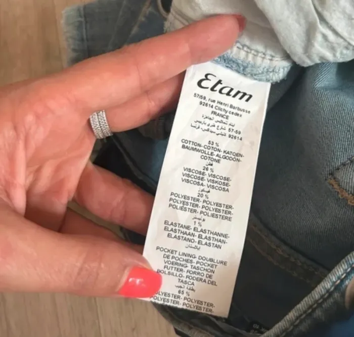Etam mini short en jean, femme, taille 38 - photo numéro 3