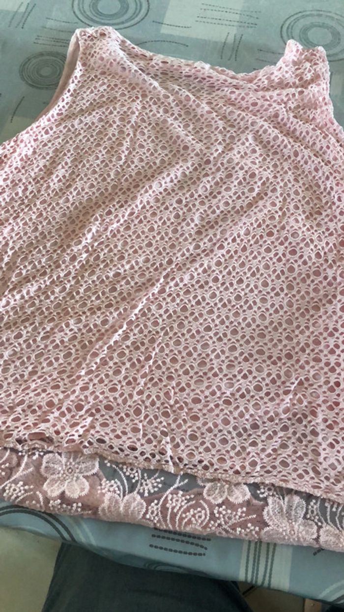 Débardeur rose clair M doublé - photo numéro 3