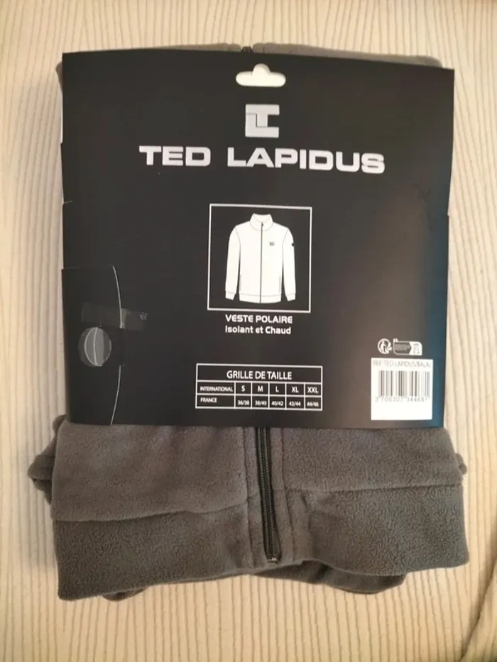 Veste polaire homme Ted Lapidus L gris - photo numéro 2