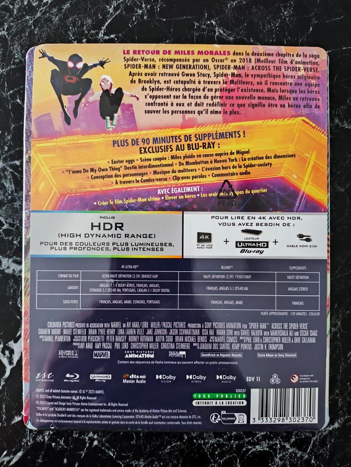 Steelbook Spider-Man Across the Spider-verse en 4K UHD - photo numéro 2