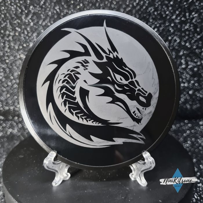 Gravure sur sous verre Dragon