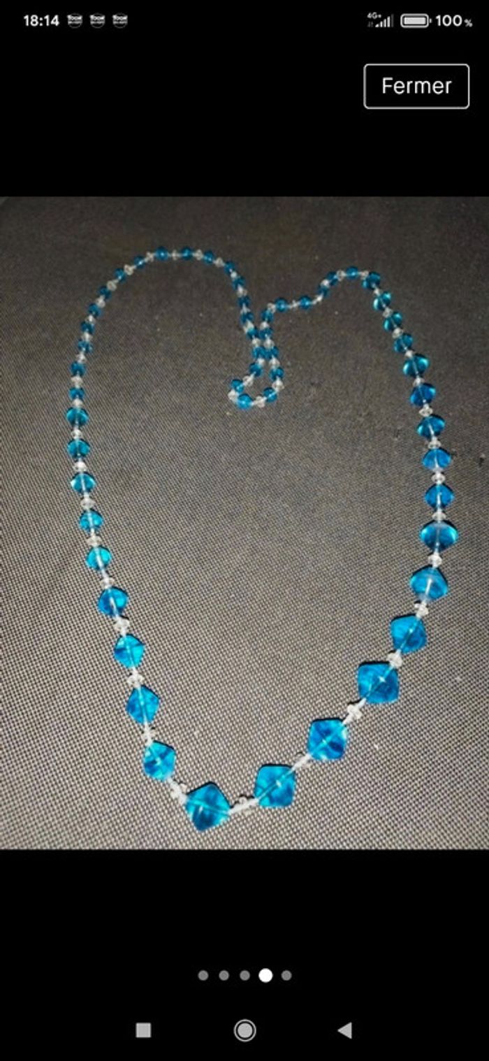 Collier perles de verre