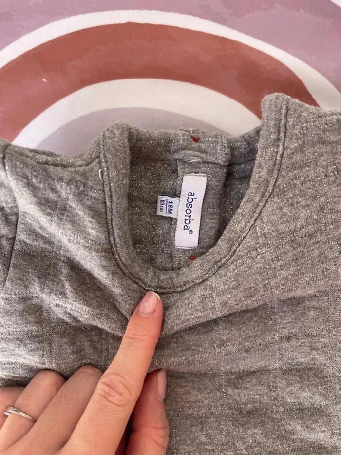 👗Robe bébé fille Absorba – Taille 18 mois / 80 cm – Coloris gris - photo numéro 3