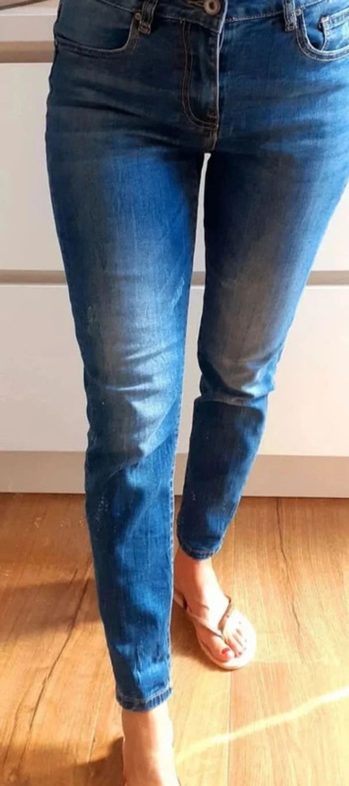 Jeans skinny bleu Mickey - photo numéro 2