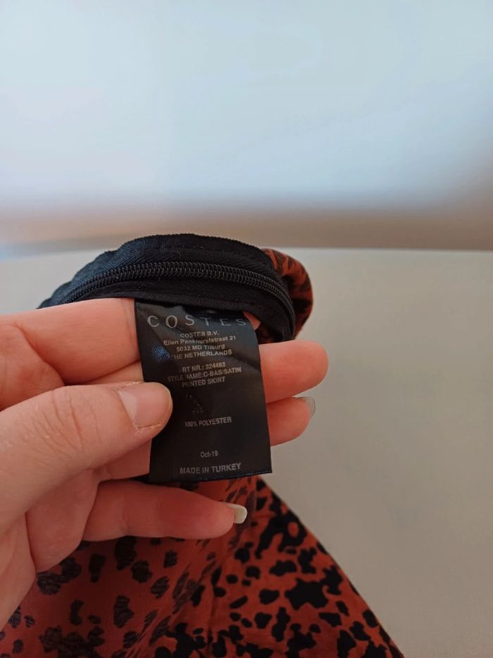 Jupe mi-longue marron à imprimé Léopard Costes taille M/L 38/40 - photo numéro 8