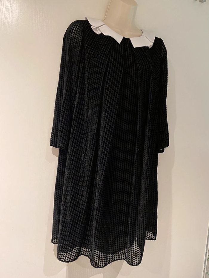 Claudie Pierlot, robe noire blanche plumetis chic - photo numéro 20