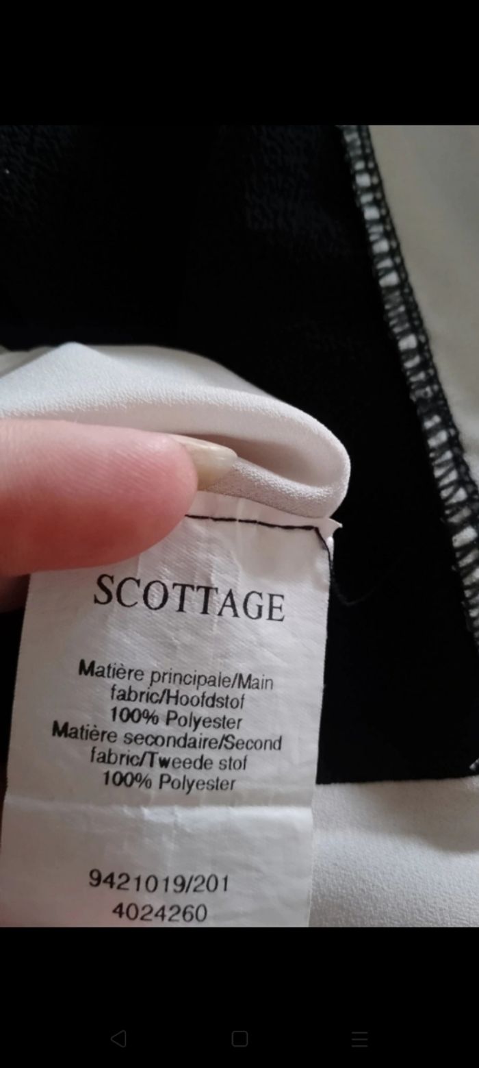 Blouse 3/4 noire/blanche Scottage - photo numéro 6