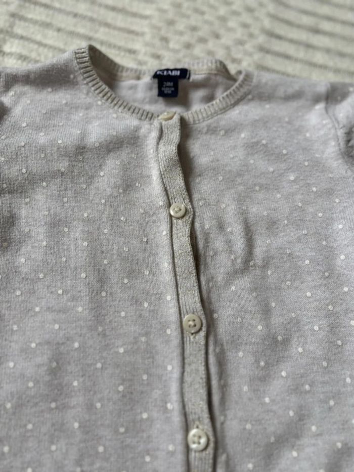 Cardigan fille beige 24 mois - photo numéro 2