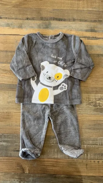 Pyjama velours 2 pièces