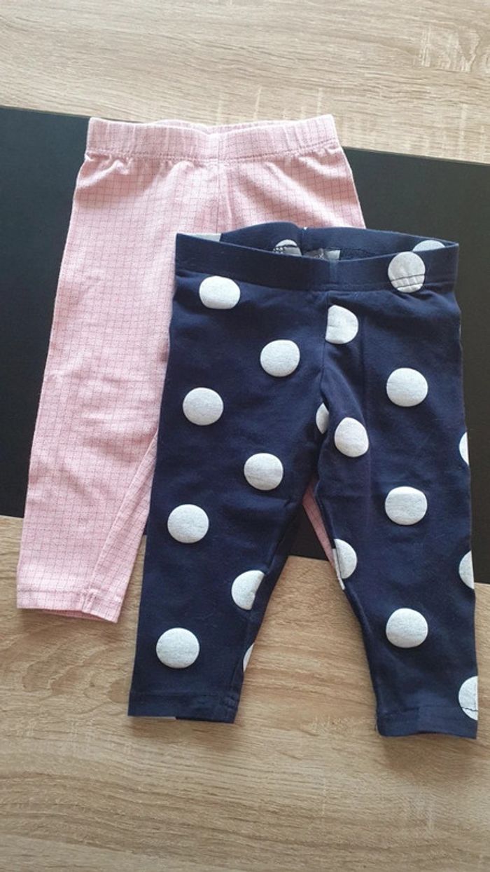 Lot de 2 leggings 3/4 18 mois et 18-24 mois