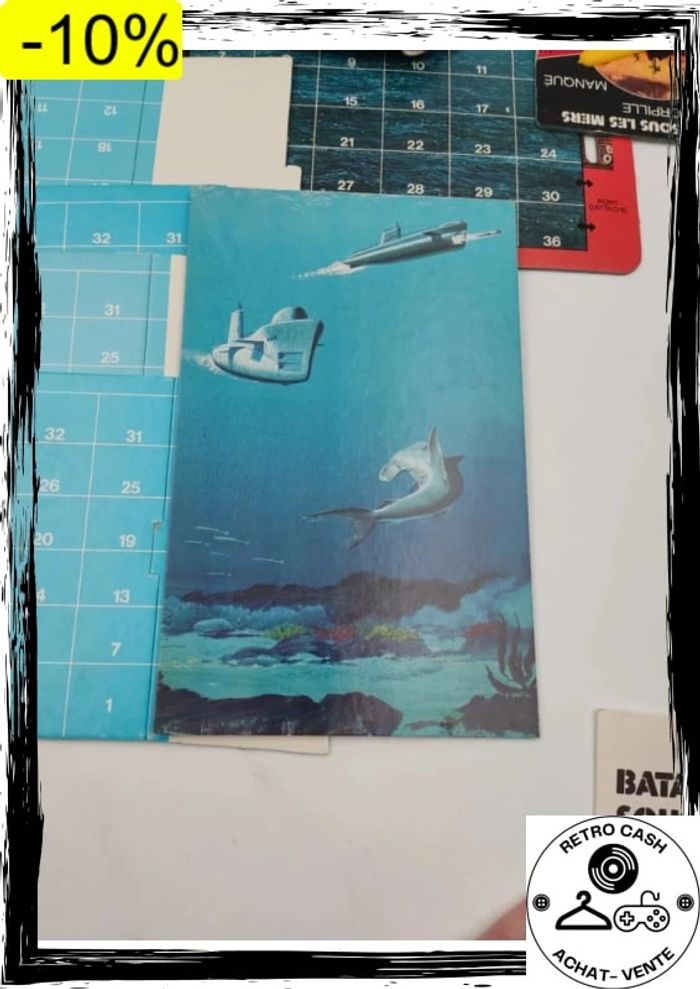 Ancien jeu Bataille sous les mers 70's Stratégie 3D bataille navale semble complet - photo numéro 5