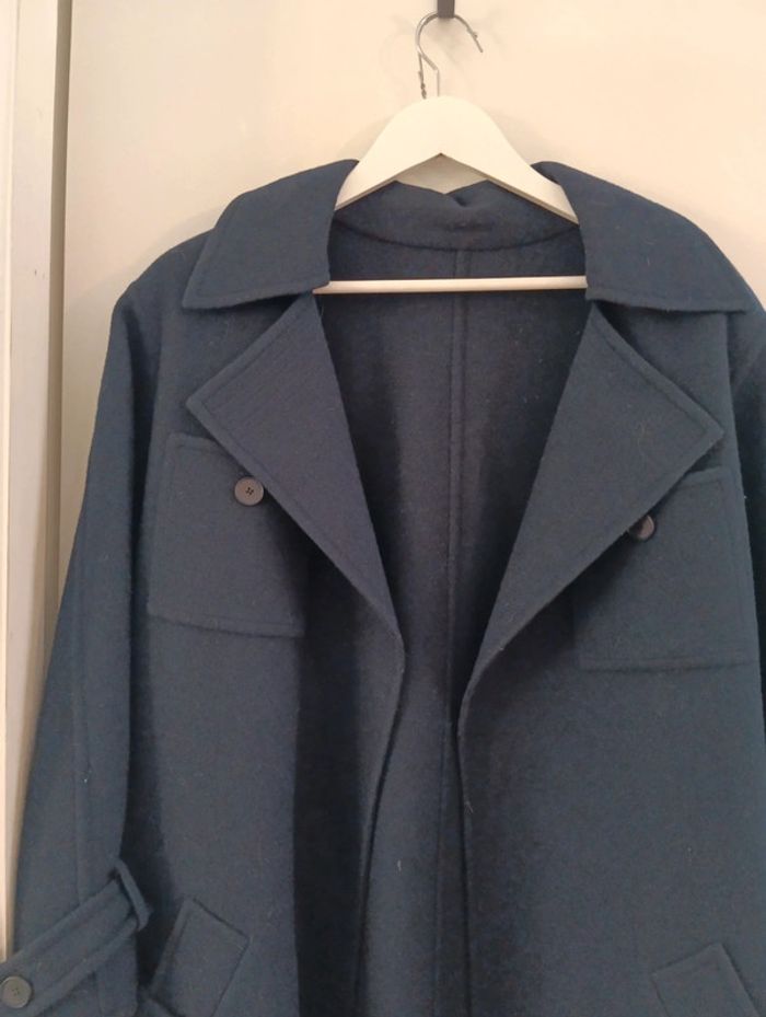 Manteau drap de laine marine taille 42 - photo numéro 2
