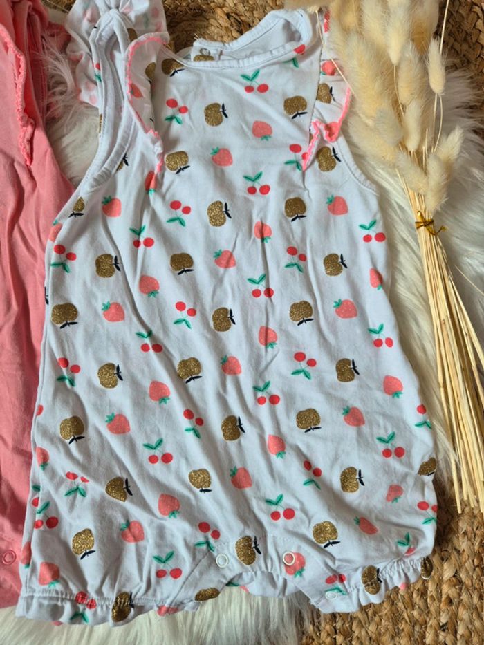 🌸 Lot de 2 combinaison short Orchestra 12 mois - photo numéro 2