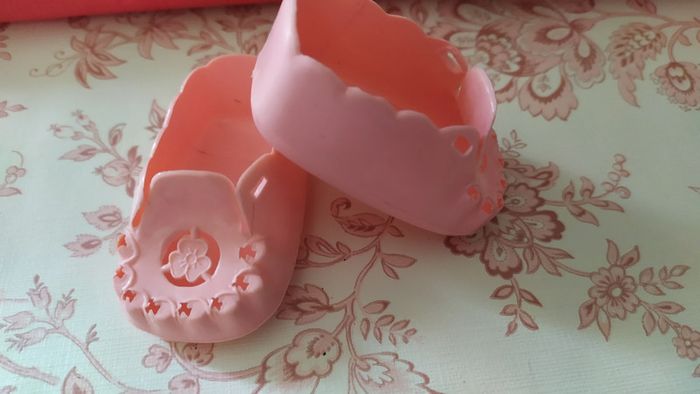 chaussures poupée 6 cm vintage rose famosa - photo numéro 2