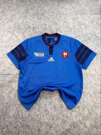 Maillot Jersey Rugby Équipe De France 2015 Bleu 10 Ans