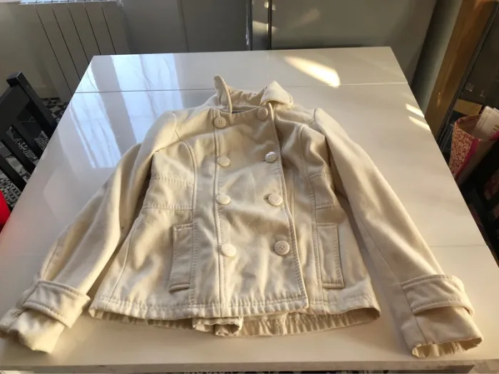 Manteau court etam blanc cassé - photo numéro 3
