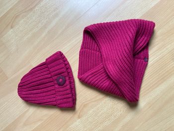 Ensemble Hiver Fille Okaïdi (2 ans) - Bonnet & Tour de cou Fuchsia