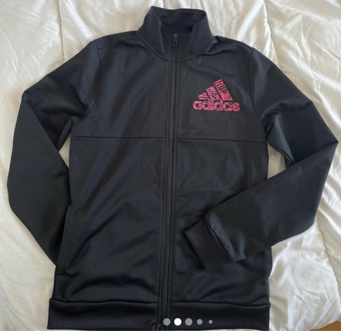 Ensemble survêt Adidas fille 13-14 ans noir & rose – quasi neuf