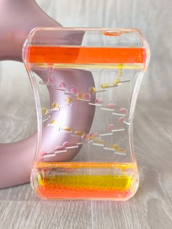 Sablier à huile double apaisant jaune et orange