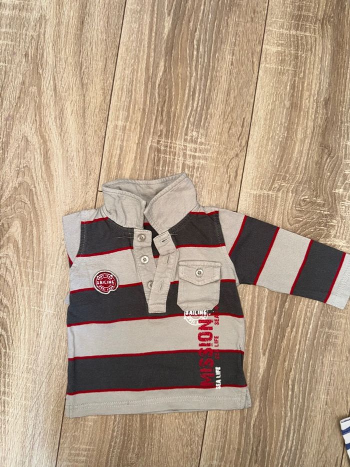 Lot tee shirts manches longues 6 mois - photo numéro 2