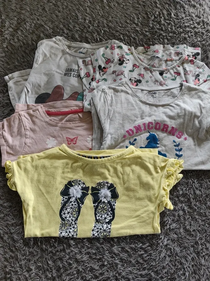 Lot 5 t-shirt fille