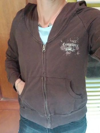Sweat femme brun à capuchon Complices