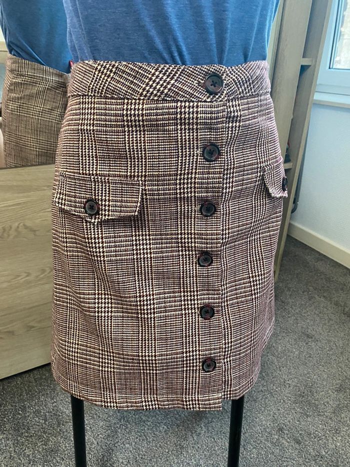 Petite jupe à carreaux bordeaux 44 🌸 Ucollection - photo numéro 2