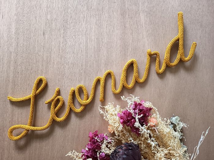 Prénom en tricotin personnalisé - photo numéro 2