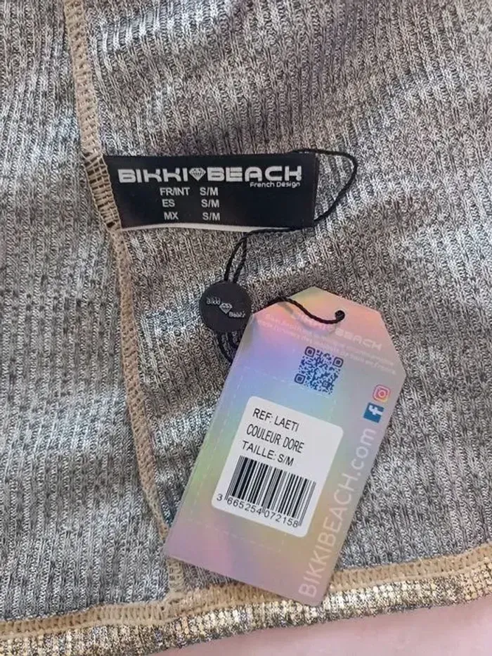 Kimono métallisé doré neuf - photo numéro 4