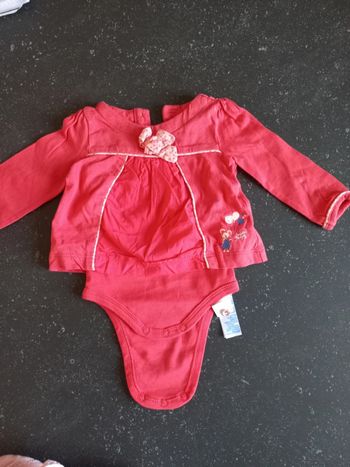 Blouse avec bodie intégré sergent major 3 mois