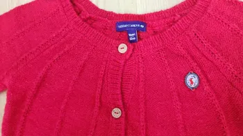 gilet rouge taille 18 mois 80 cm