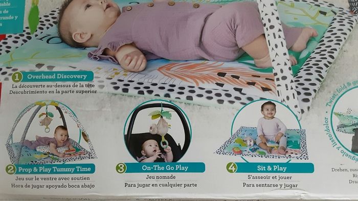 Équipement bébé jeu jouet tapis d’éveil Infantino 4 en 1 Milestones et mémoires Neuf - photo numéro 10