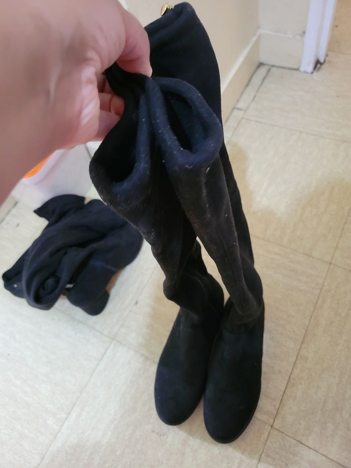 Chaussure bottes long en daim - photo numéro 2