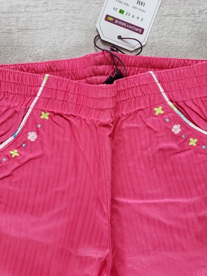 Bermuda Sergent Major 18 mois fuchsia - photo numéro 3