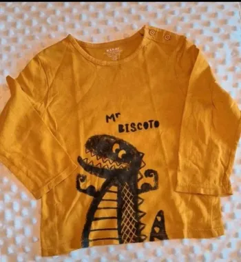 T-shirt  manches  longues  moutarde