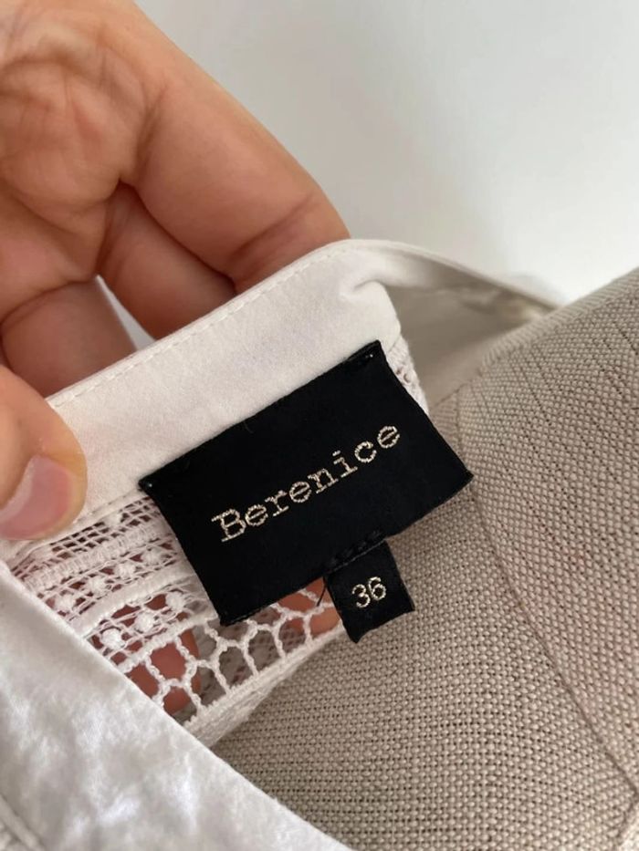 Robe blanche brodée Bérénice manches courtes – Taille 36 - photo numéro 6