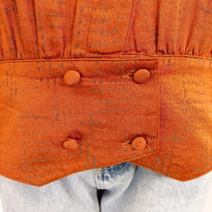 Chemisier / Veste Charmy Couture - Couturier - Orange Bomber - Pièce unique A327 - photo numéro 6