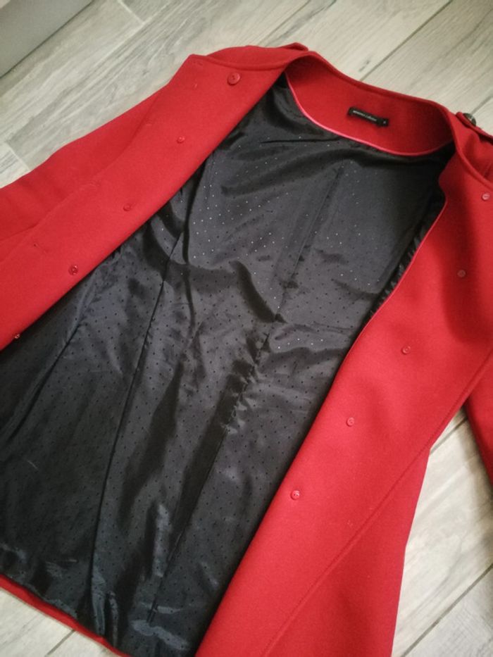 Manteau rouge en laine taille 36 Monoprix Collection - photo numéro 5