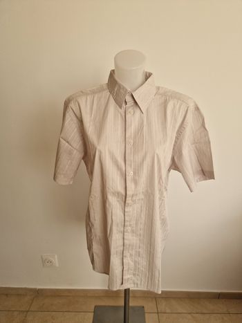 Chemise homme gris clair rayé blanc, Armand Thiery