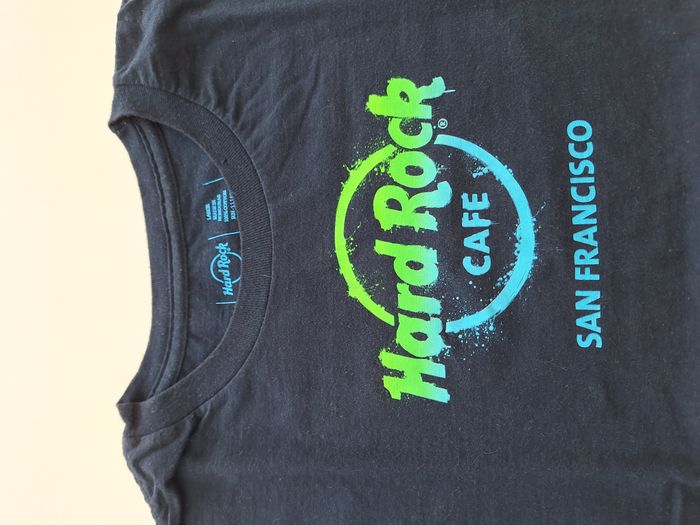 T Shirt Hard Rock Café San Francisco Taille enfant large bleu marine - photo numéro 2