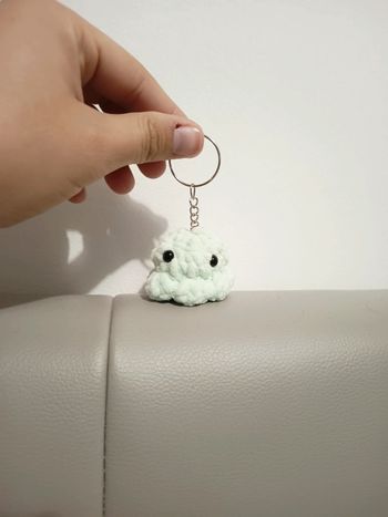 Porte clé poulpe vert d'eau crochet neuf