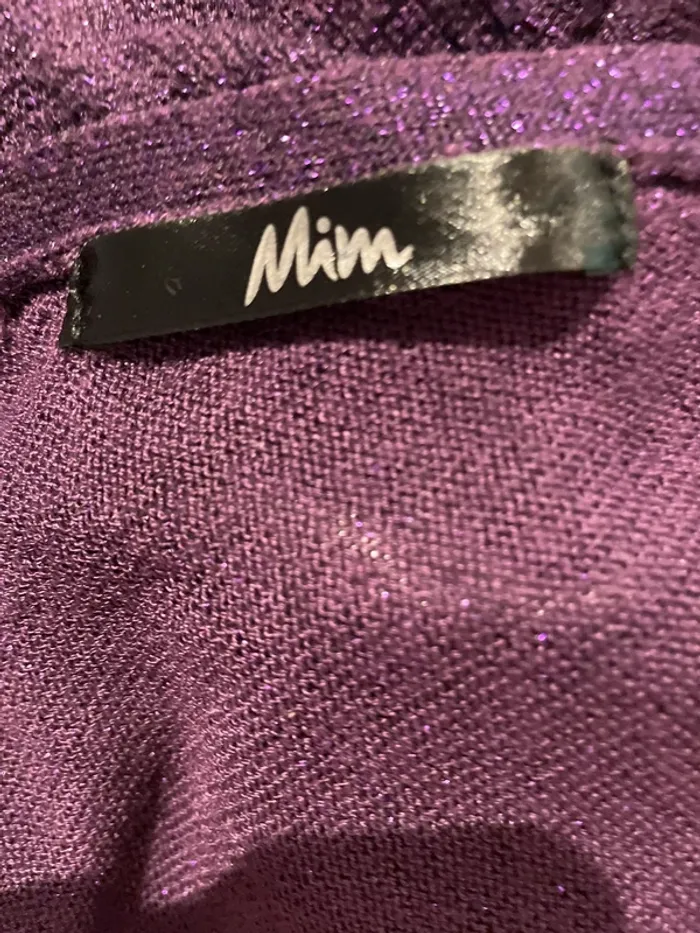 Jolie pull violet à paillettes Mim taille S - 36 - photo numéro 7
